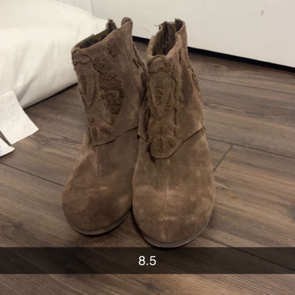 Wedged Booties- Size 8.5